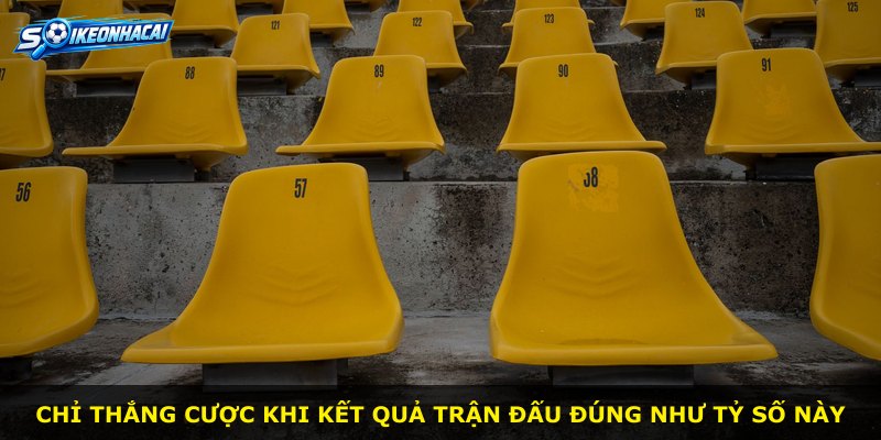 Chỉ thắng cược khi kết quả trận đấu đúng như tỷ số này